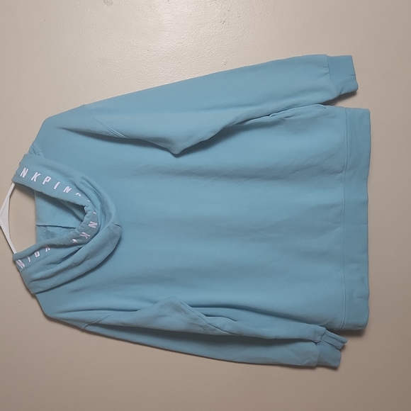 Victoria's Secret PINK Light Blue Pullover Hoodie w/ Pockets - Picture 5 of 8